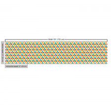 Geometrik Parça Kumaş Minik Tekrarlayan Değişik Dizaynlı Afiş