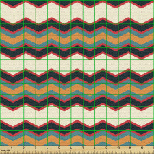 Zikzak Parça Kumaş Chevron Tarzında Yatay Şeritler Süsleme