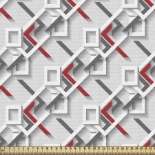 Geometrik Parça Kumaş Çapraz Çizgiler ve Dörtgen Şekiller Model