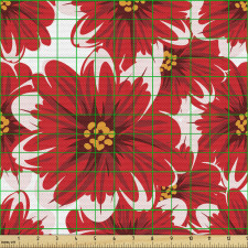 Bitki Parça Kumaş Sulu Boya ile Yapılmış Güzel Çiçekli Poster