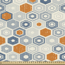 Geometrik Parça Kumaş Çoklu İç İçe Altıgen Detaylı Duvar Kağıdı