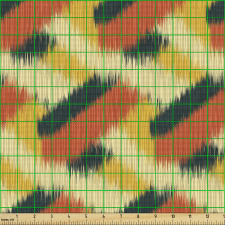 İkat Parça Kumaş Soluk Görünümlü Çapraz Soyut Şekiller Desen