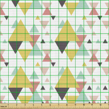Geometrik Parça Kumaş Farklı Boyutlardan Üçgenler Tekrarlı
