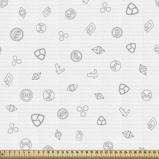 Minimal Parça Kumaş Dijital Para Birimleri Tekrarlı Görsel