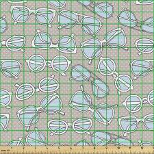 Retro Parça Kumaş Farklı Tiplerde Gözlükler Tekrarlı Model