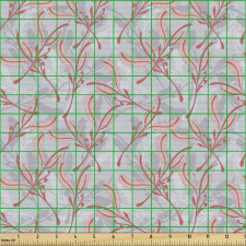 Botanik Parça Kumaş Doğadaki Çiçek ve Yapraklar Desenli Model
