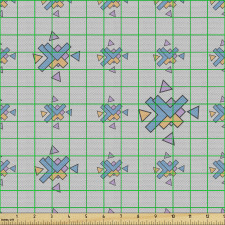 Geometrik Parça Kumaş Sürrealist Şekillerden Oluşan Tekrarlı
