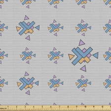 Geometrik Parça Kumaş Sürrealist Şekillerden Oluşan Tekrarlı