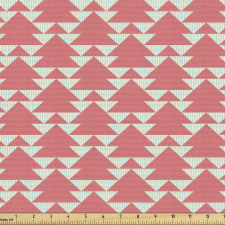 Botanik Parça Kumaş Geometrik Üçgen Şeklinde Çam Ağaçları Model