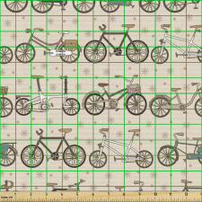 Bisiklet Parça Kumaş Pudra Arka Planda Çeşitli Araçlar Deseni