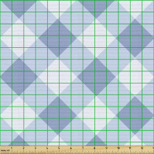Sanatsal Parça Kumaş Açık Renkli Çapraz Dama Desenli Örüntü