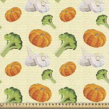 Yiyecek Parça Kumaş Brokoli Sarımsak Balkabağı Desenli Poster
