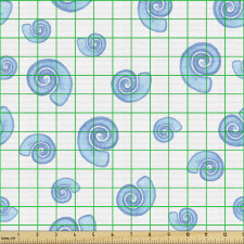 Minimalist Parça Kumaş Basit ve Sade Deniz Kabukları Çizimi
