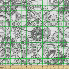 Mekanik Parça Kumaş Tekrarlı Birbiriyle Uyumlu Çarklar Görseli