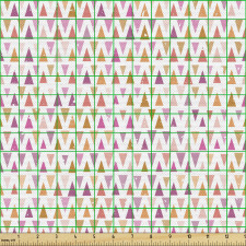 Geometrik Parça Kumaş Rengarenk Üçgen Şekiller Tekrarlı Modeli
