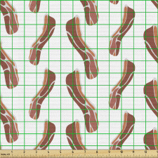 Yemek Parça Kumaş Yan Yana Eşleşmiş Şekilde Domuz Pastırmaları