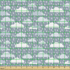 Yağmur Parça Kumaş Üstü Üste Binmiş Aralıksız Bulutlar Deseni