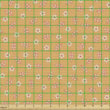 Botanik Parça Kumaş Minicik Yapraklı Çiçekler Tekrarlı Model