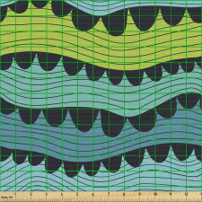 Soyut Parça Kumaş Modern Çizim Dalgalar ve Çizgiler