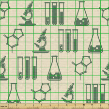 Bilim Parça Kumaş Laboratuvar Ortamındaki Deneyler Desenli