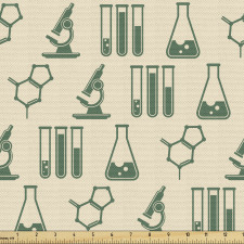 Bilim Parça Kumaş Laboratuvar Ortamındaki Deneyler Desenli