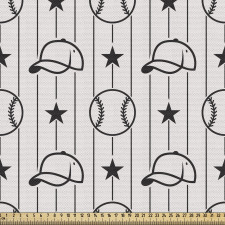 Beysbol Parça Kumaş Kep Şeklinde Şapka Top ve Yıldızlı Desen