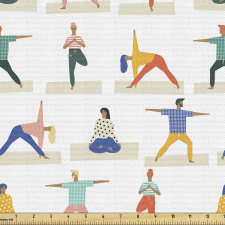 Yoga Parça Kumaş Farklı Fiziksel Egzersiz Yapan İnsanlar Model