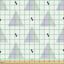 Soyut Parça Kumaş Beyaz Fon Üzerindeki Mor ve Siyah Üçgenler
