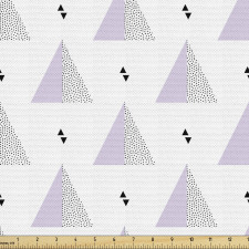 Soyut Parça Kumaş Beyaz Fon Üzerindeki Mor ve Siyah Üçgenler