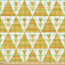 Geometrik Parça Kumaş Kirli Fon Üzerinde Sarı Beyaz Üçgenler