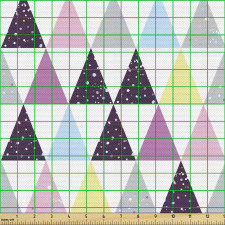 Geometrik Parça Kumaş Kirli Fon Üzerindeki Üçgenler Desenli