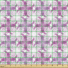 Geometrik Parça Kumaş Sarmal Halkalar Desenli