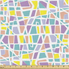 Geometrik Parça Kumaş Mozaik Duvar Desenli