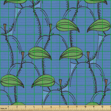 Meyve Parça Kumaş Saplarında Yapraklar ile Mürdüm Erik Çizimi
