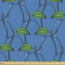 Meyve Parça Kumaş Saplarında Yapraklar ile Mürdüm Erik Çizimi