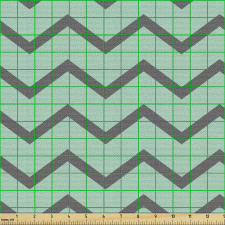 Geometrik Parça Kumaş Sıradan ve Basit Zikzak Çizgiler Deseni