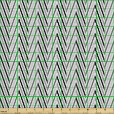 Vintage Parça Kumaş Geometrik Zikzak Çizgiler ve Siluetleri