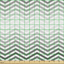 Geometrik Parça Kumaş Modern ve Simetrik Zikzak Çizgiler Deseni