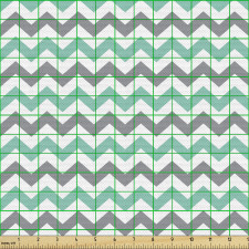 Geometrik Parça Kumaş Basit Güzel ve Canlı Zikzak Çizgiler