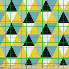 İllüzyon Parça Kumaş Parlak ve Soyut Ters Düz Üçgen Desenler