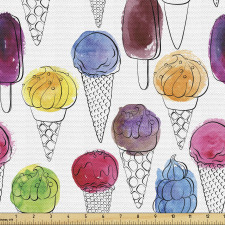 Dondurma Parça Kumaş Dışa Taşırma Tarzı Boyanmış Soğuk Tatlılar