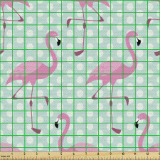 Flamingo Parça Kumaş İnce Bacaklı Kıvrımlı Boyunlu Kuş Modeli