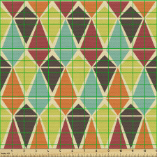 Geometrik Parça Kumaş Düzenli Tekrarlayan Sıralı Üçgen Çizimi