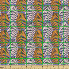 Soyut Parça Kumaş Geometrik Renkli Düzenli Fırça İzleri Çizimi