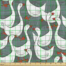 Kuşlar Parça Kumaş Sık Tekrarlanmış Gözleri Kapalı Ördekler