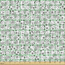 Botanik Parça Kumaş Tekrarlı Delikli ve Çizgili Yaprak Türleri