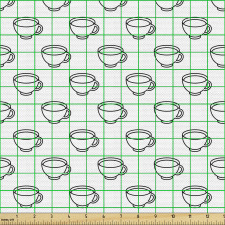 Çay Parça Kumaş Sık Tekrarlanmış Basit Çizim Kahve Fincanları