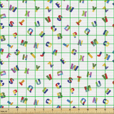 Eğlence Parça Kumaş Gelişi Güzel Dağıtılmış Alfabe Harfleri