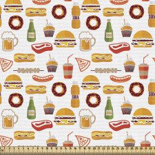 Fast Food Parça Kumaş Tekrarlanmış Yiyecek ve İçecek Emojileri