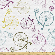 Araç Parça Kumaş Ters Düz Tek Tekerlekli Bisiklet Çizimli Afiş